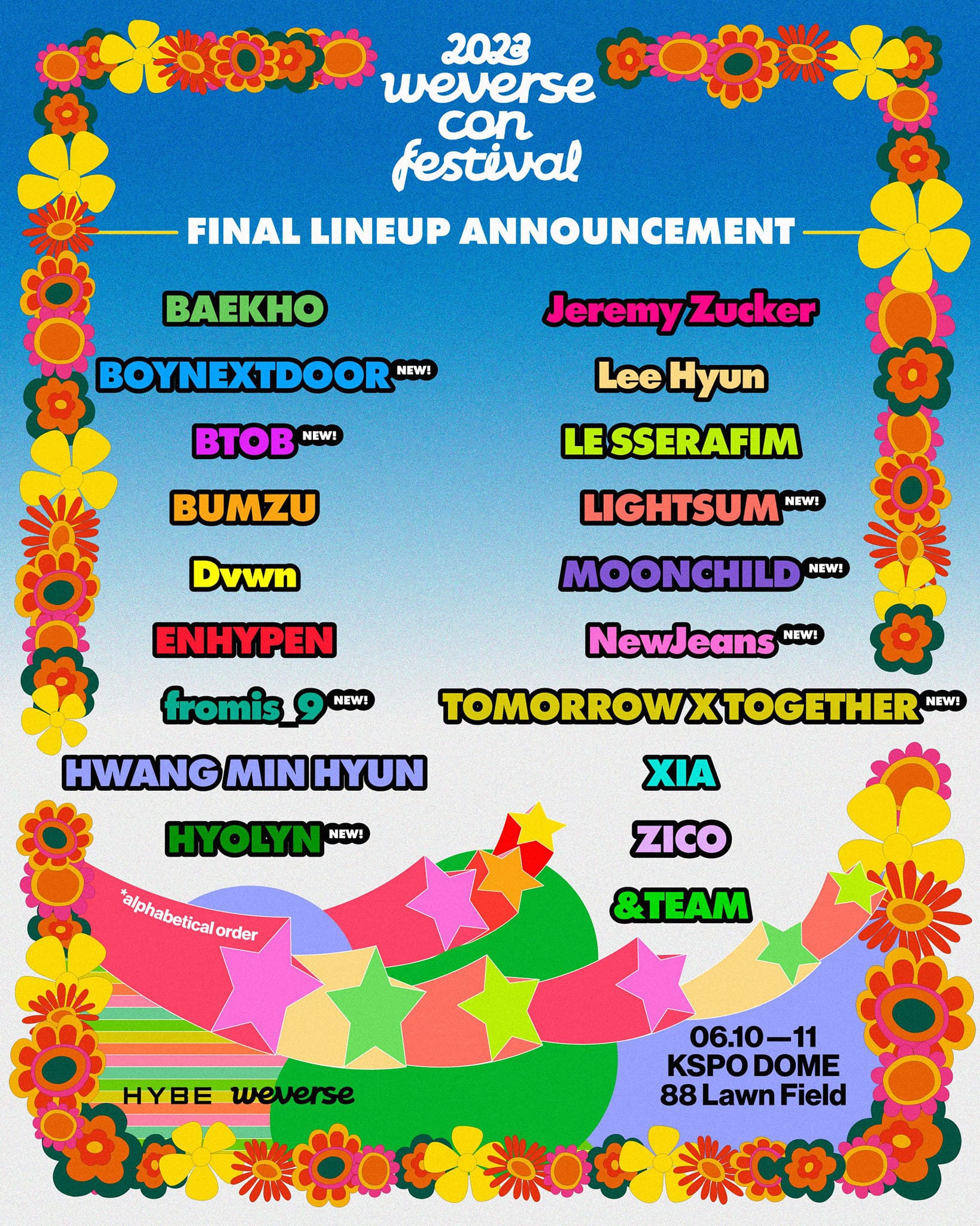 Le Sserafim performs at the 2024 Weverse Con festival