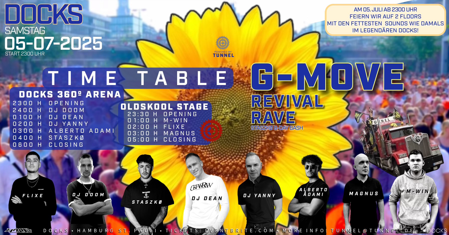 G-MOVE REVIVAL * * * * * 360º TUNNEL TECHNO RAVE