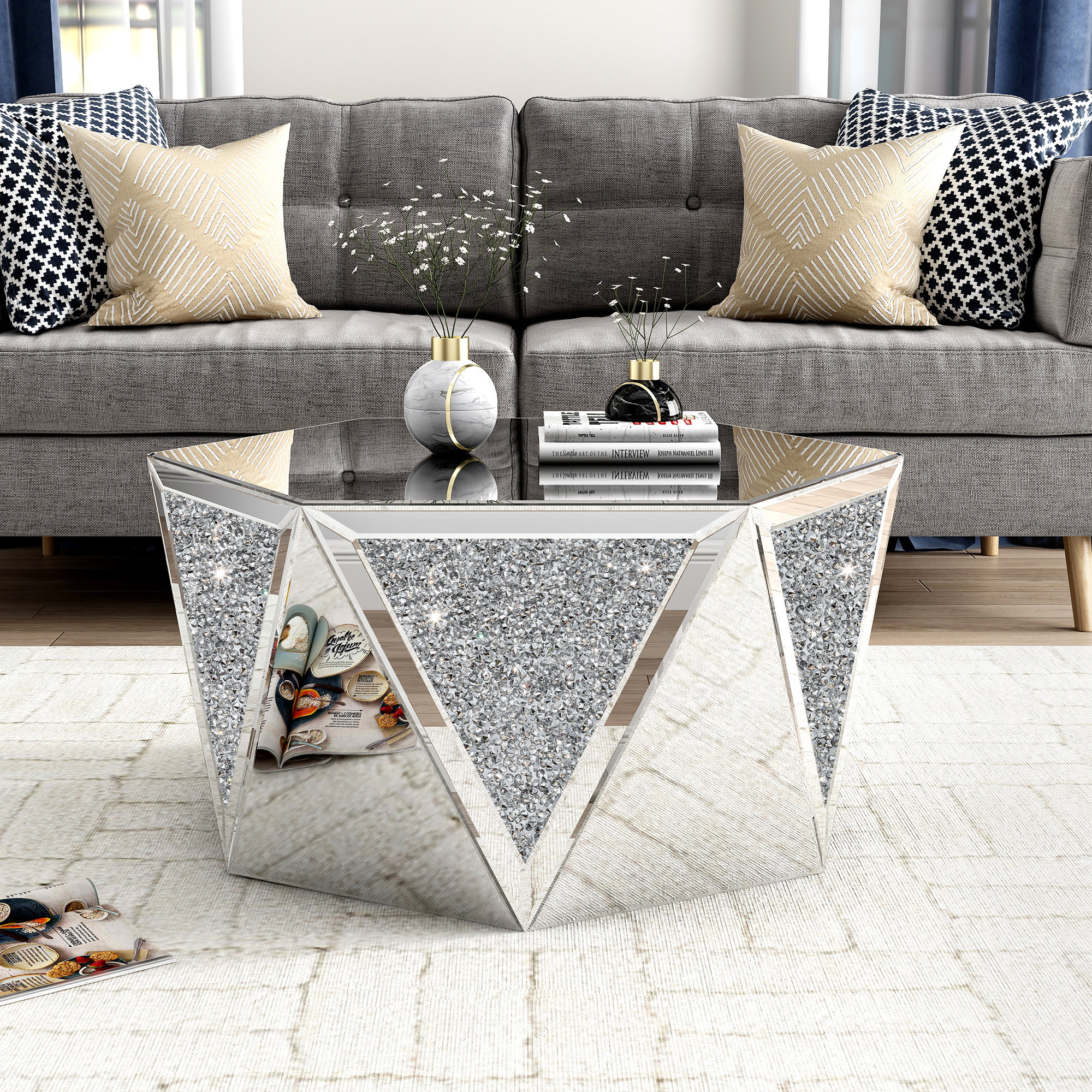 Best HD Pictures about  Crush Diamond Coffee Table  with No AI Images