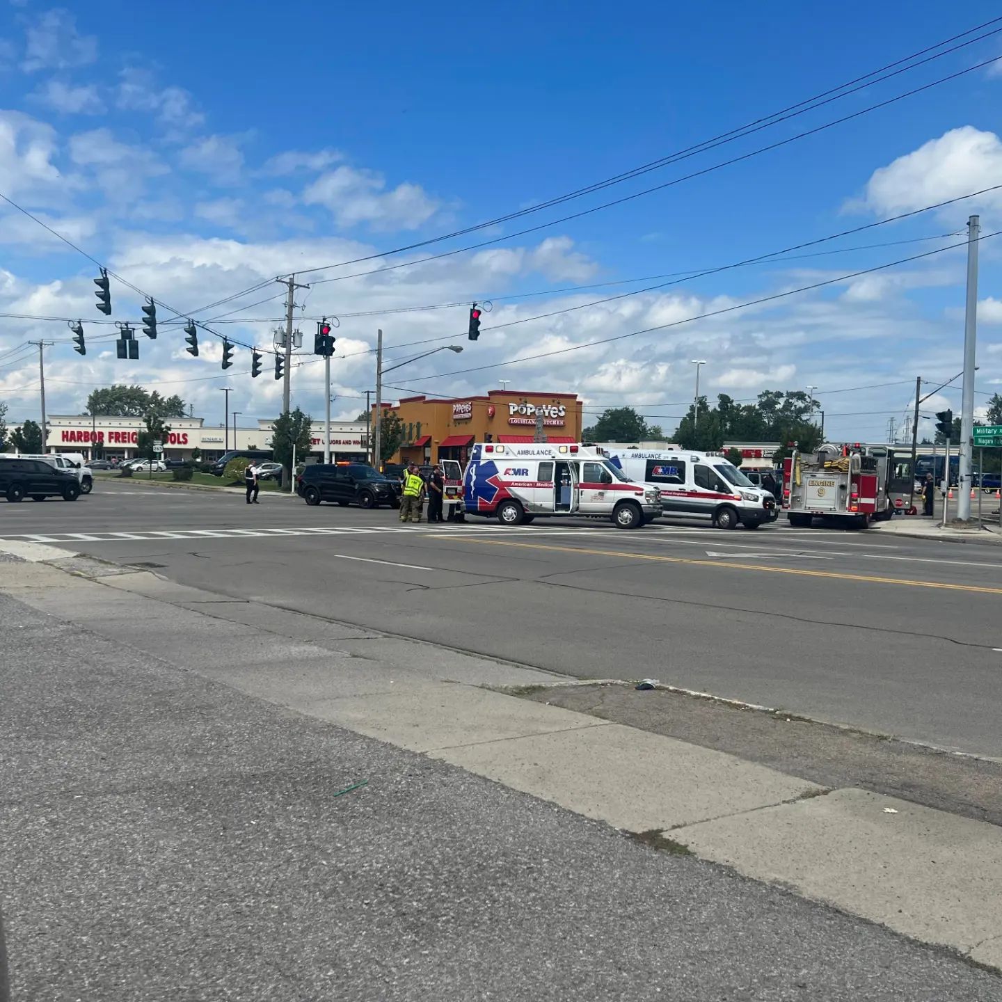 Niagara Falls Blvd is currently closed between Walmore Road (six