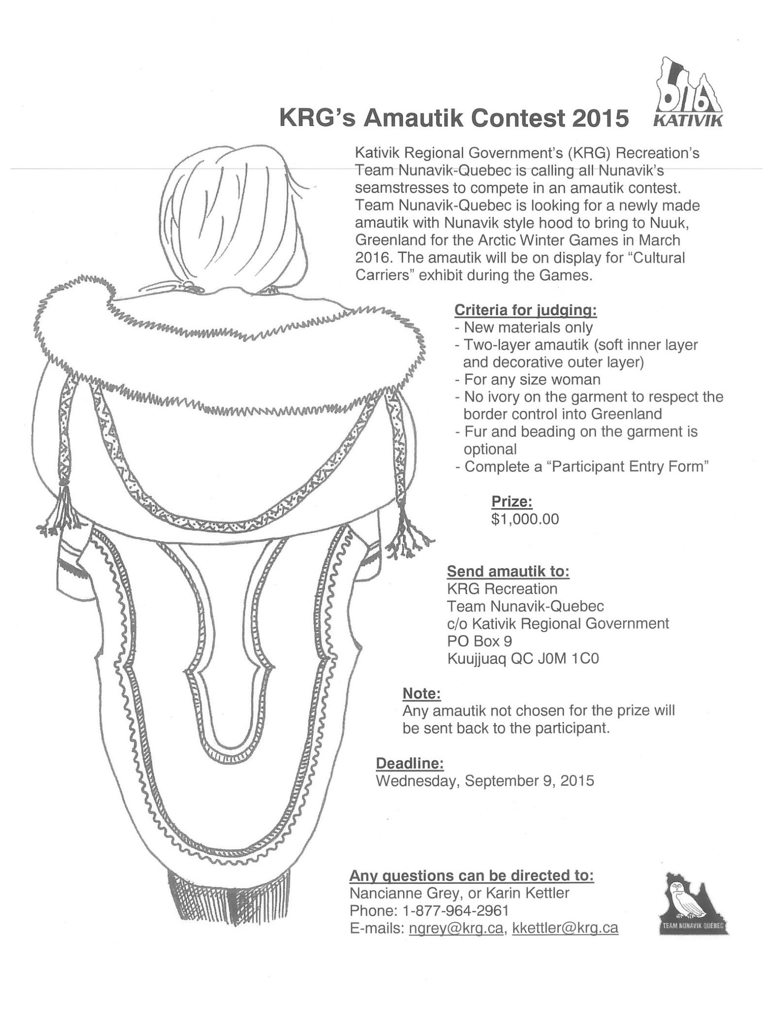 AMAUTIK CONTEST! You still... - On the right path Nunavik | Facebook