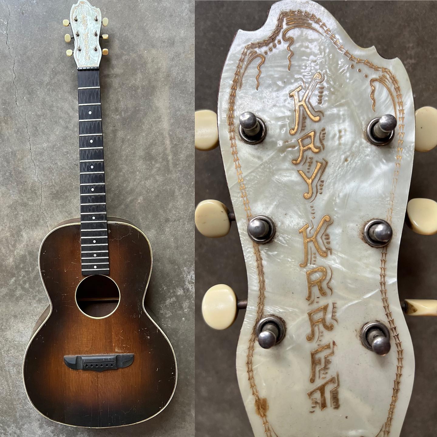 What is the model number of this 1930s Kay Deluxe guitar?