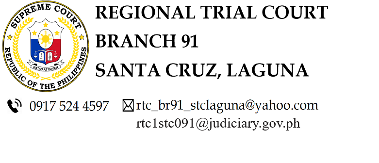 Office of the Clerk of Court of the Regional Trial Court of Batangas ...