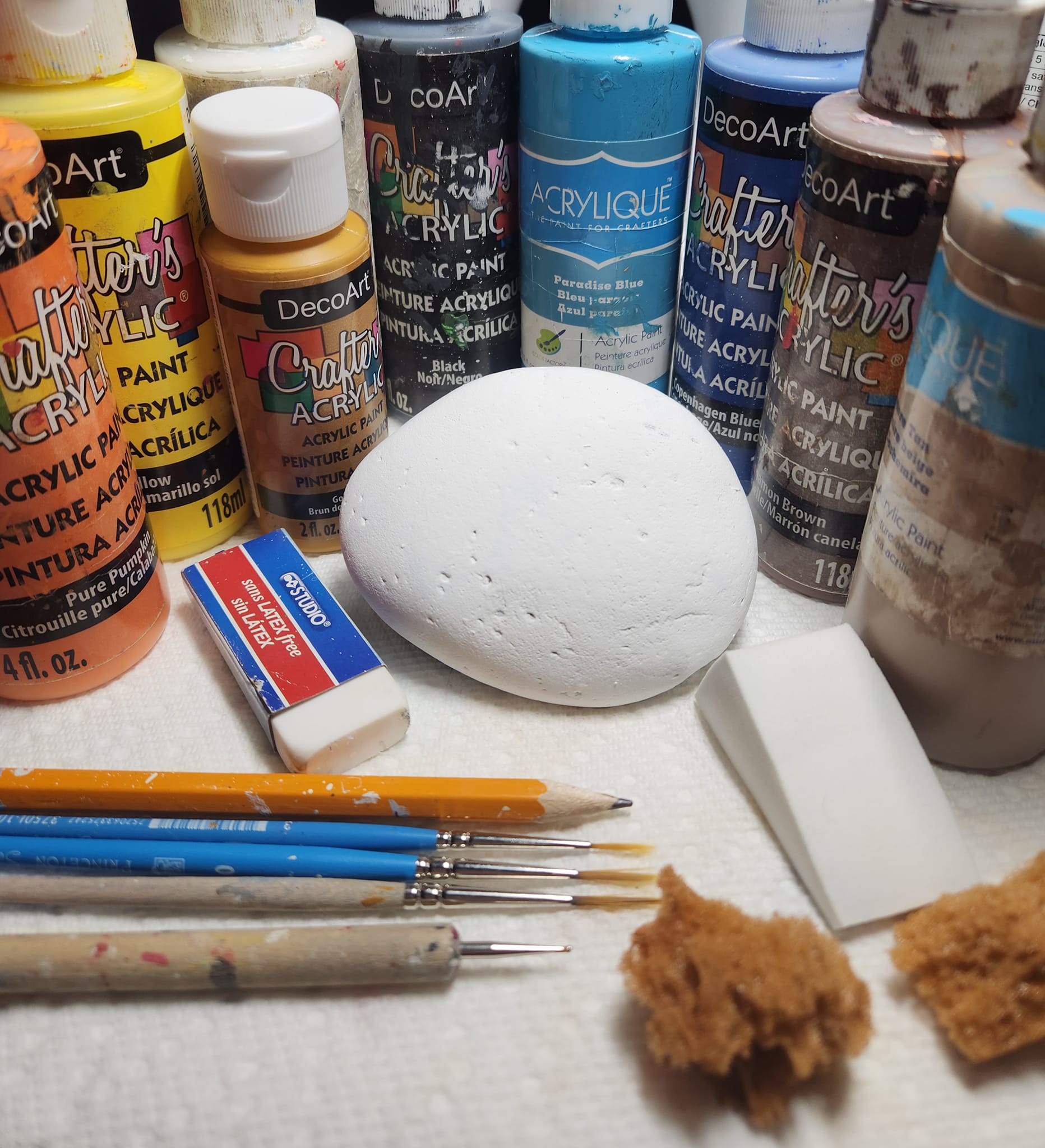 Rocan - What you'll need. As usual I've base coated my rock white so ...