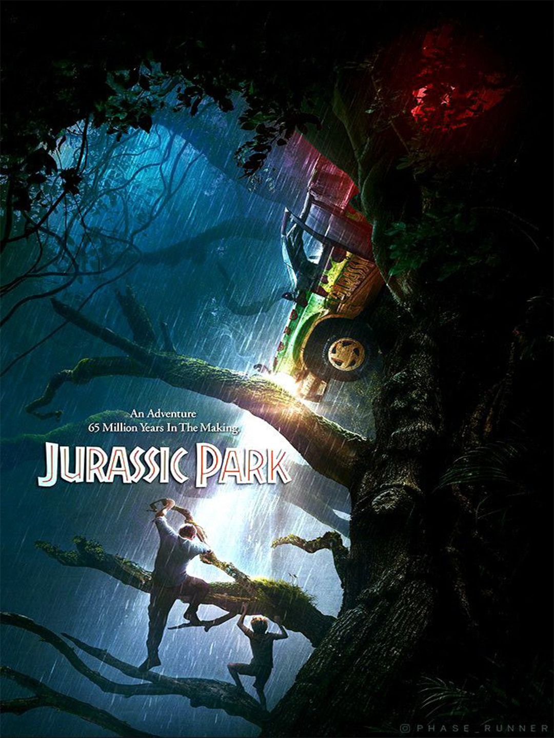 JURASSIC PARK (1993) poster design by Alyn Spiller