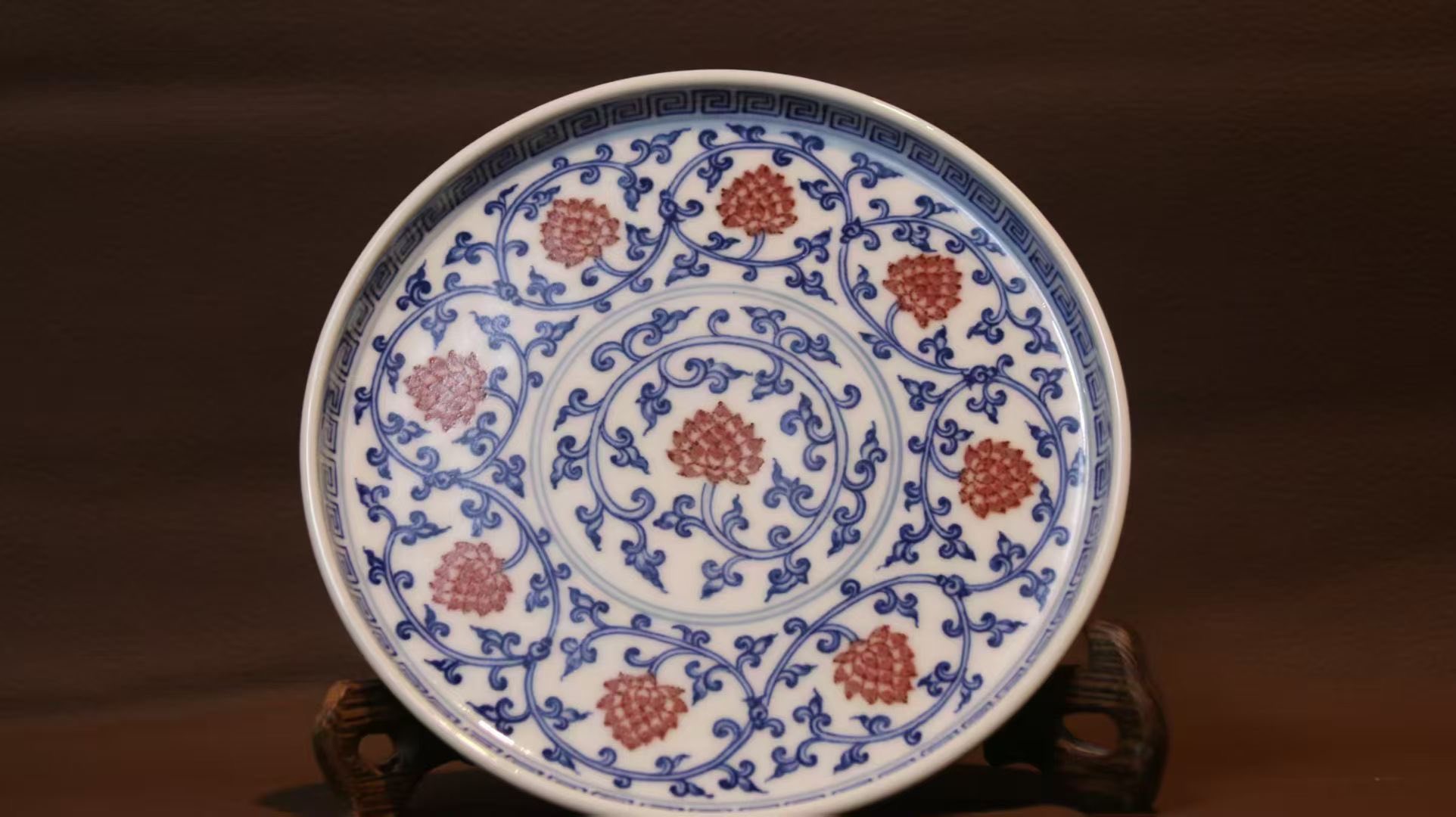 今日推荐：三款缠枝莲壶承​直径都是17cm 内外满绘