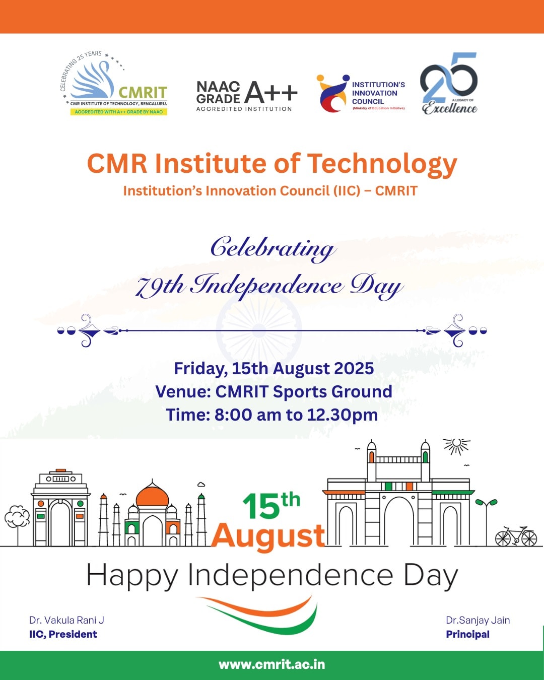 CMRIT-Nepal - Join us for the 79th Independence Day Celebrations on ...