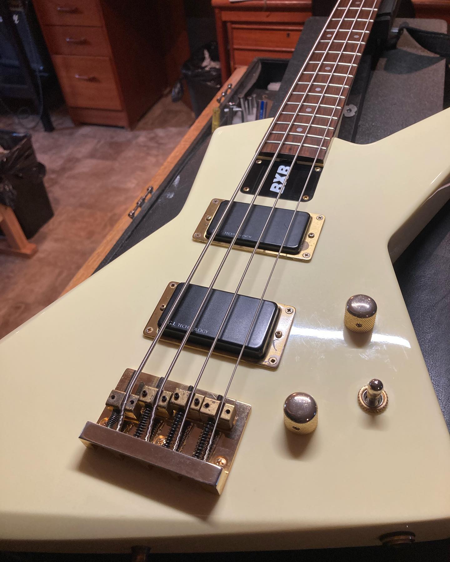 Fernandes Burny Olds P Bass made from silver heart wood