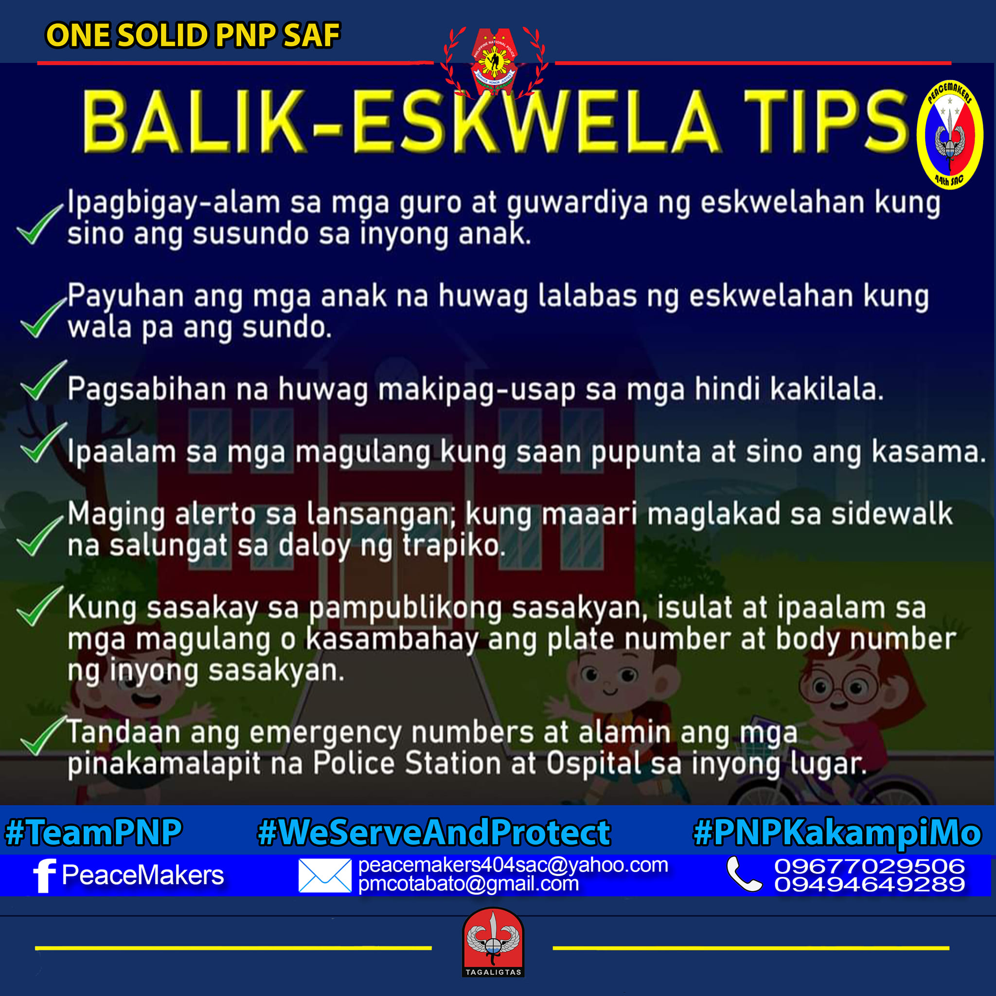 SAF 44th Special Action Company, 4SAB - BALIK-ESKWELA SAFETY TIPS ...