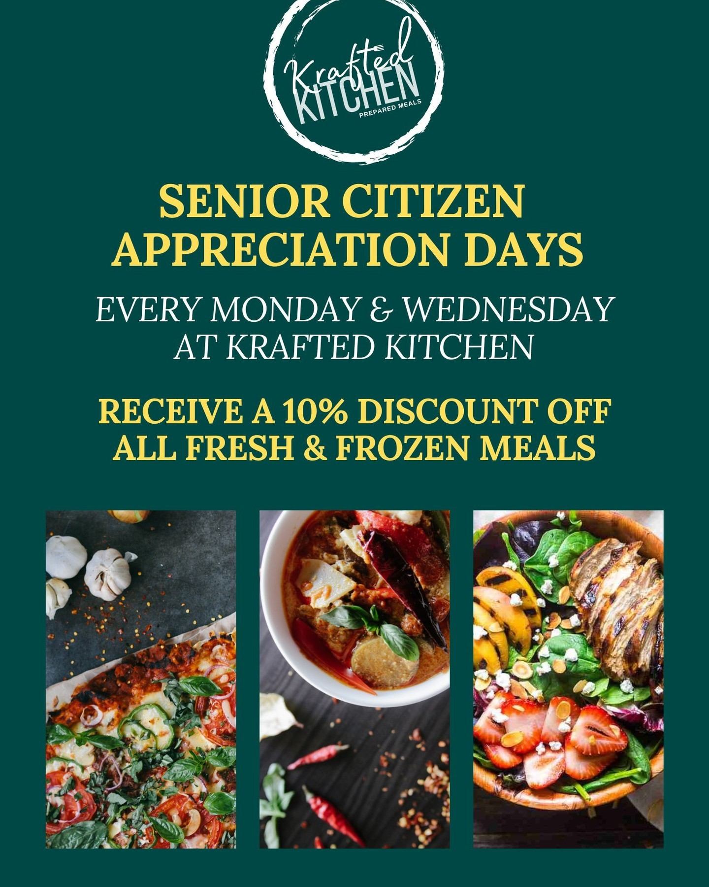 Krafted - 🎉 Senior Appreciation Days! 🎉 Every Monday & Wednesday, we’re ...