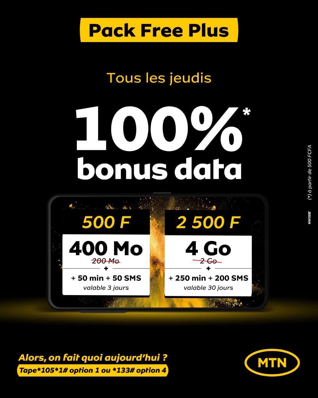 MTN Côte d'Ivoire - Que serait un jeudi sans 100% de bonus sur les ...