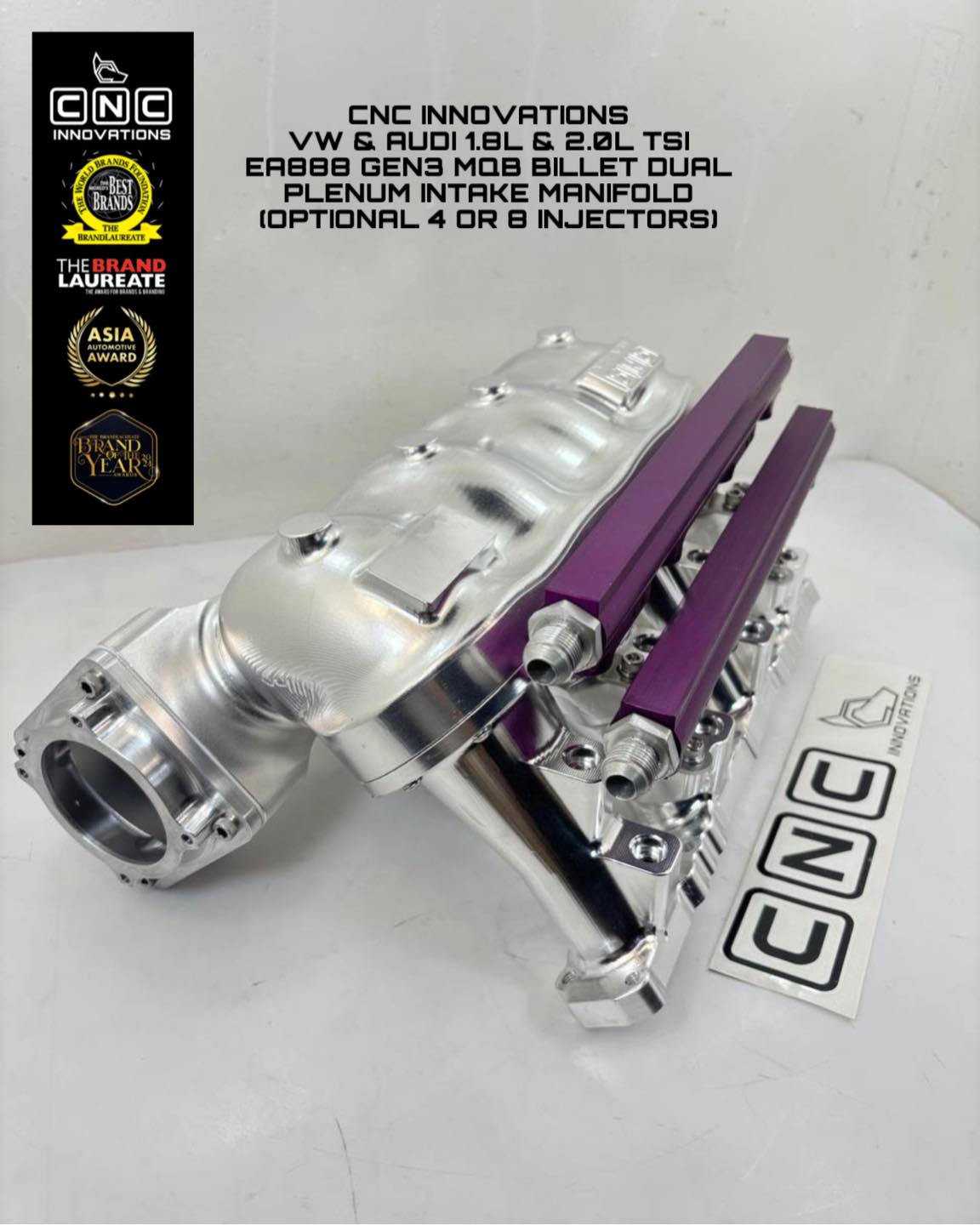 Intake Manifold with Sensor & Solenoid for Volkswagen VW Audi 2.0L Turbo TSI