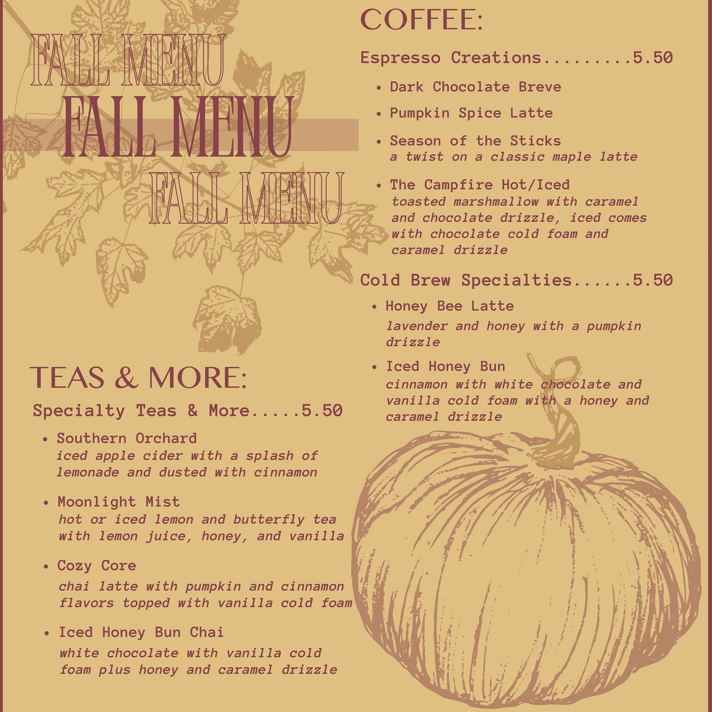 740 - 🍁 Fall Menu Launch — Starting Tomorrow! 🍁 We’re excited to roll ...