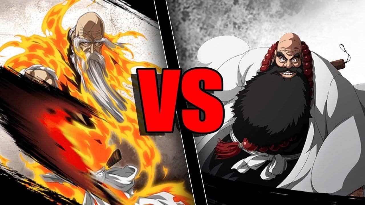 Imagining Yamamoto vs Kenpachi fight in Gotei 13
