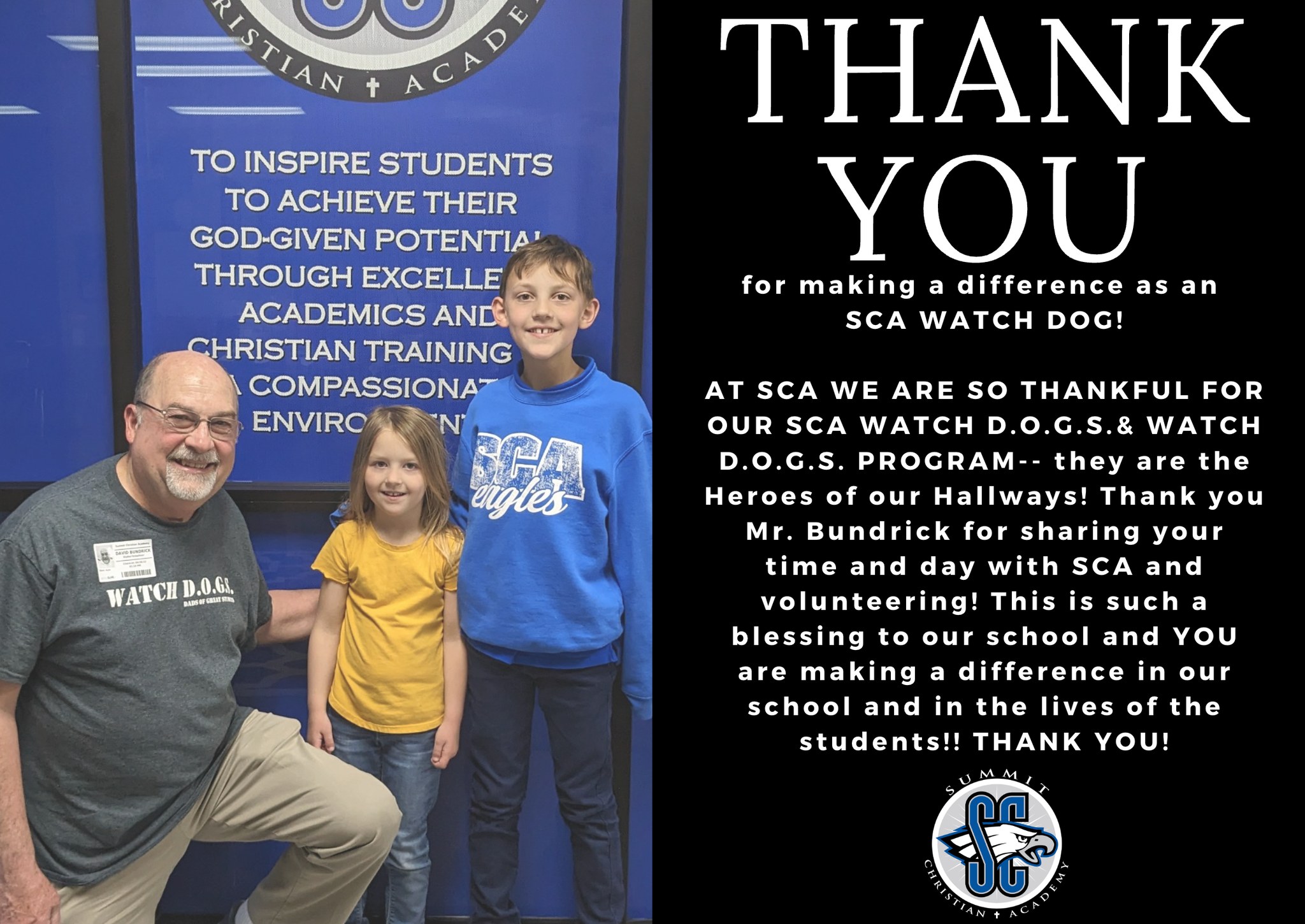 AT SCA WE ARE SO THANKFUL FOR... - Summit Christian Academy | Facebook