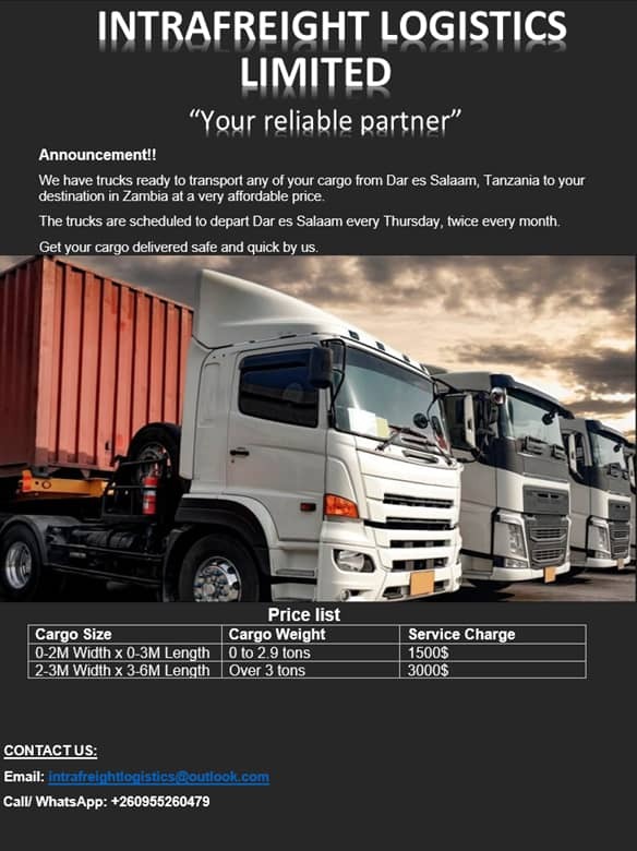Intra Freight Logistics Limited | Lusaka