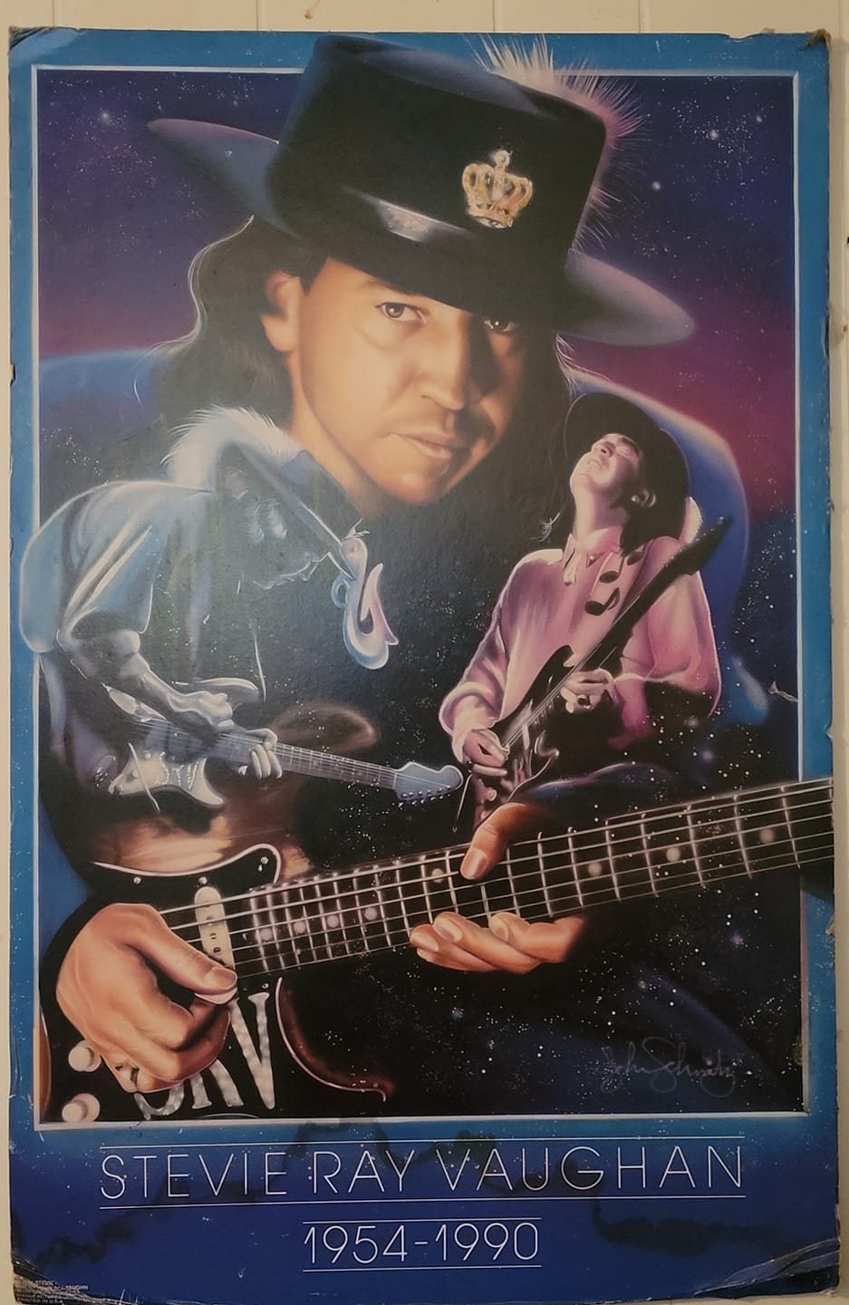 Stevie Ray Vaughan's last Austin concert poster