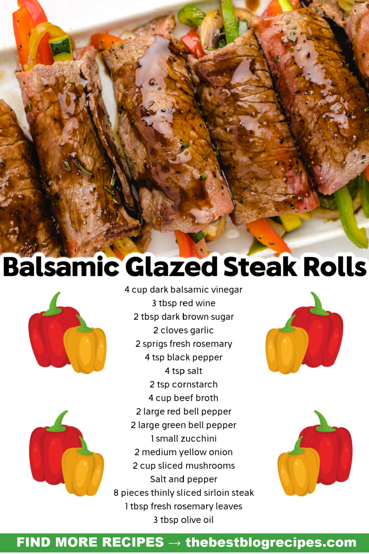 Spaceships and Laser Beams - BALSAMIC GLAZED STEAK ROLLS 😍 Print Recipe ...
