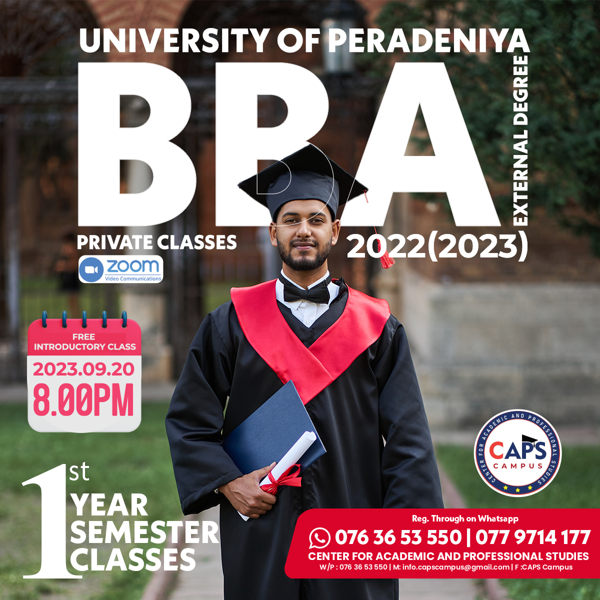 CAPS - Admissions Are Now Open || 1st year 1st Semester Private Classes ...