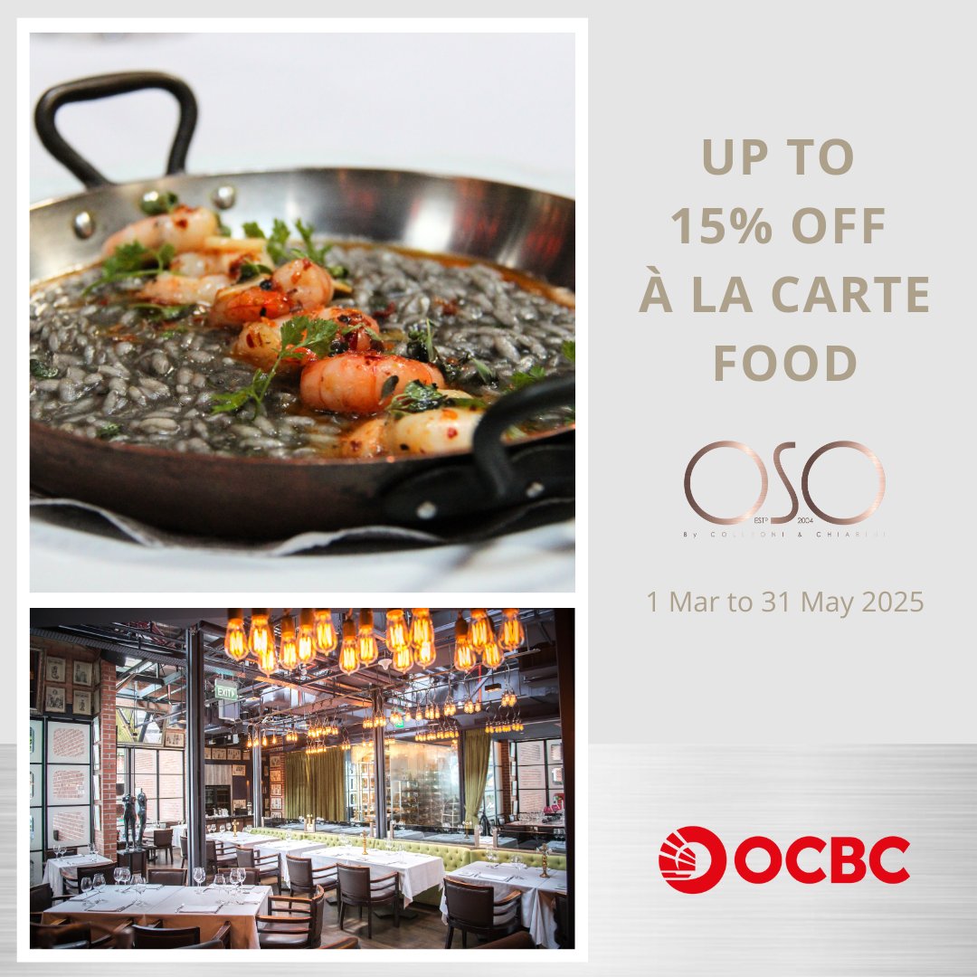 Voyage - Oso Ristorante Singapore is a contemporary fine Italian ...