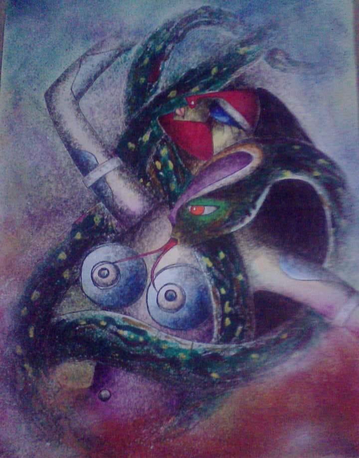Mixed Media Art Piece on Paper