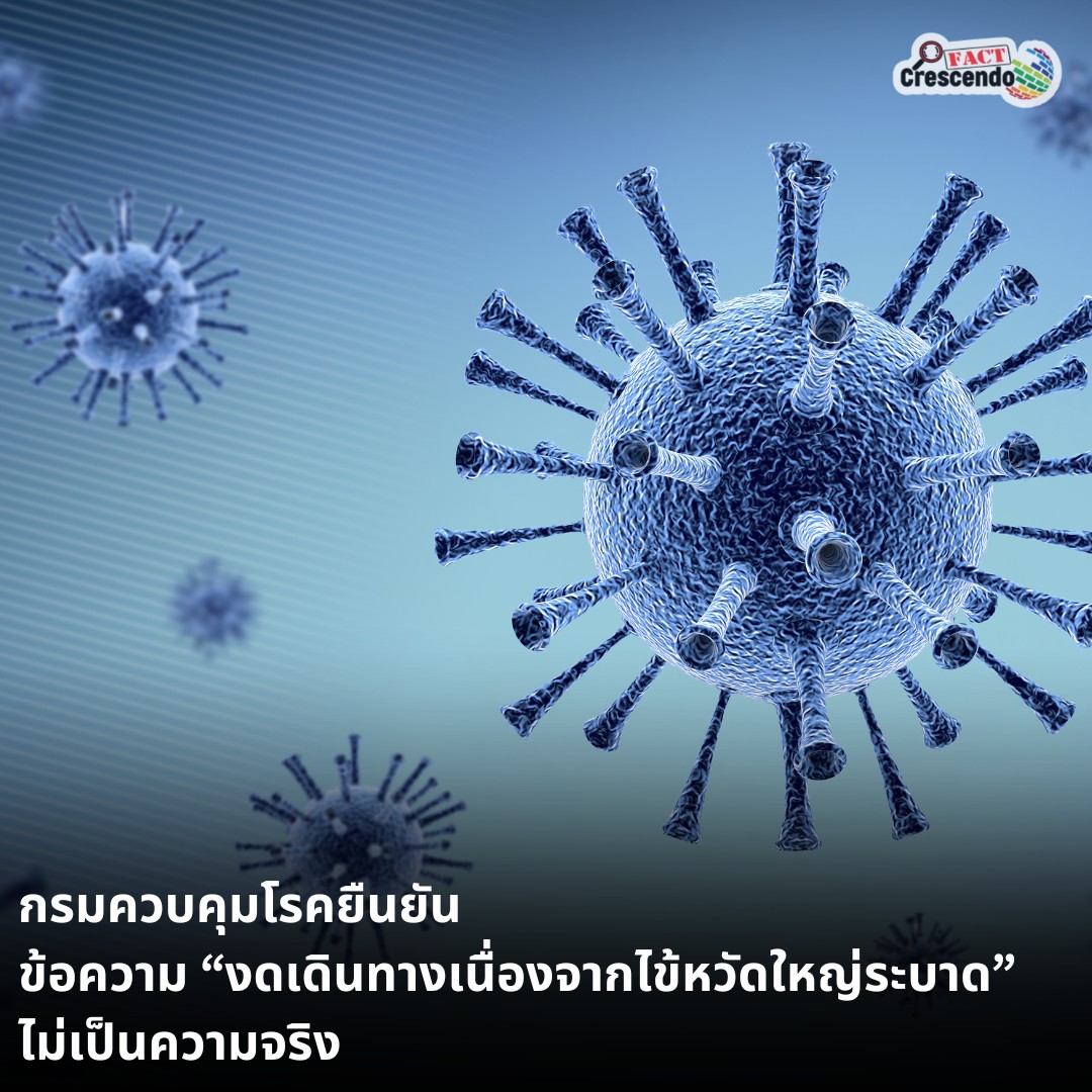 Fact - 🦠 MISLEADING: กรมควบคุมโรค ยืนยันข้อความ “งดเดินทางเนื่องจากไข้ ...
