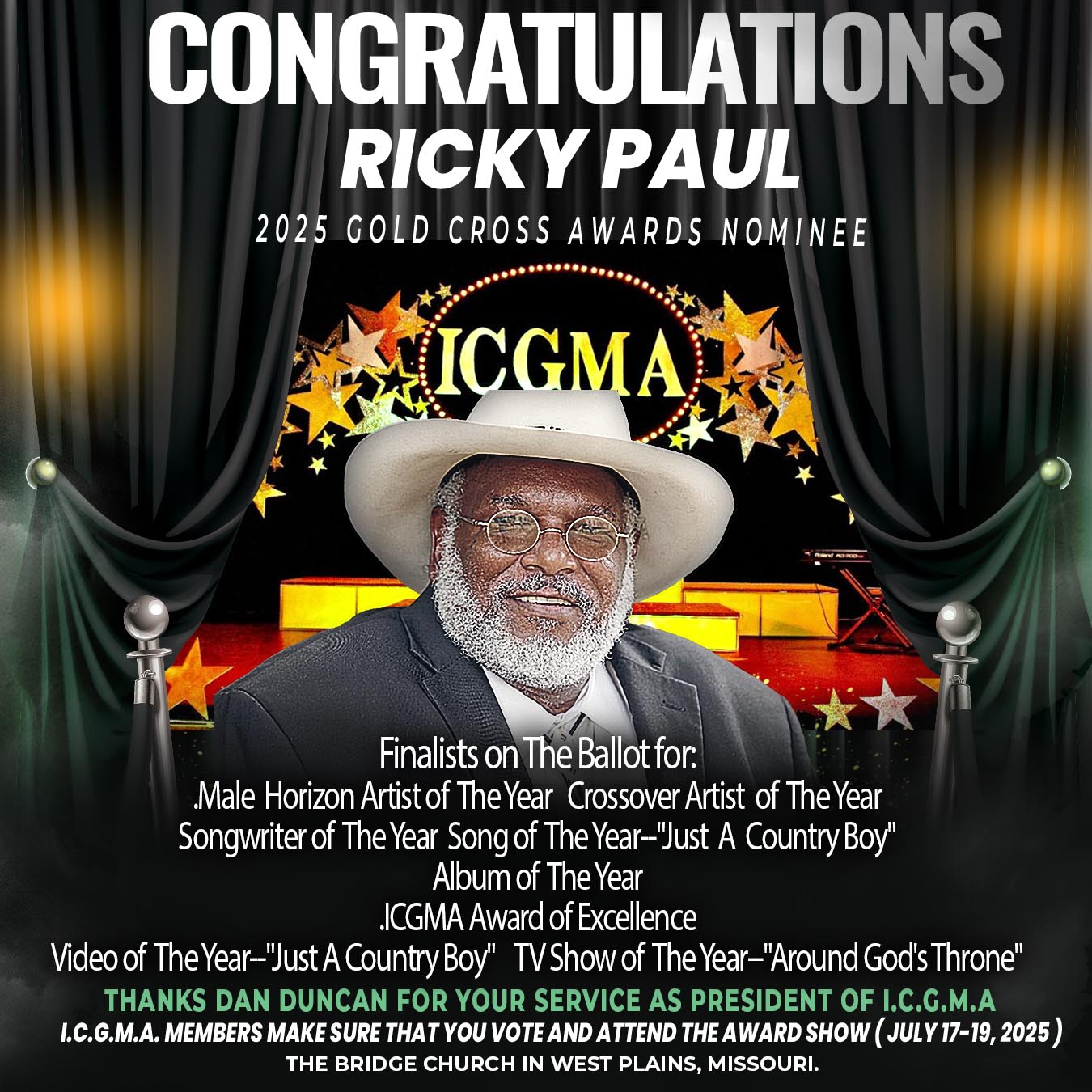 Drtministries - Congratulations to The The King of Soulful Country ...