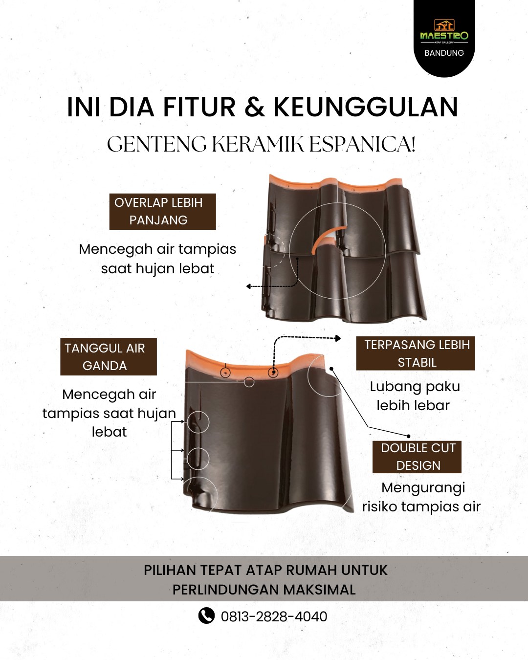 Maestro Atap Bandung - 🏡 GENTENG KERAMIK ESPANICA – SOLUSI ATAP MEWAH ...