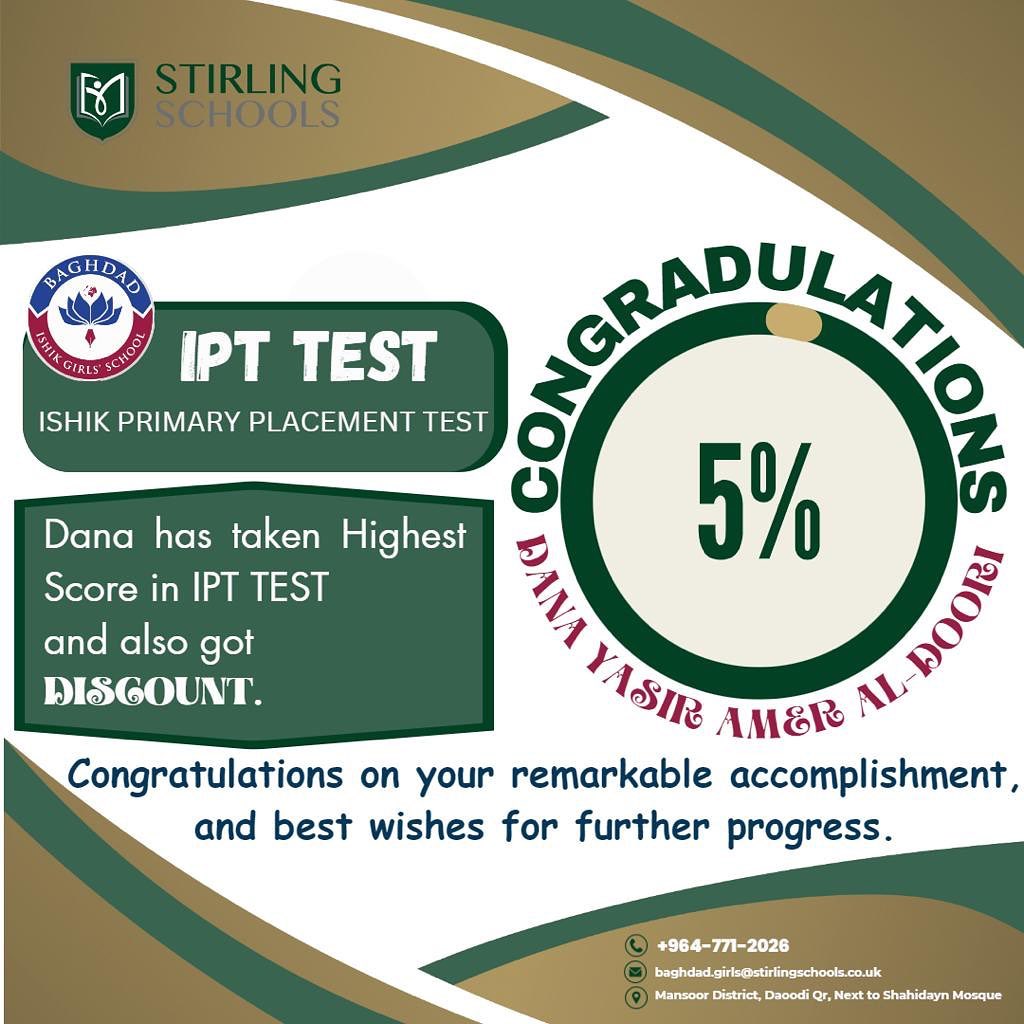 Congratulations on your... - Baghdad Ishik Girls School