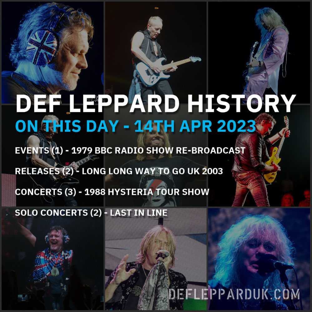 On This Day In Def Leppard... - Def Leppard Tour History