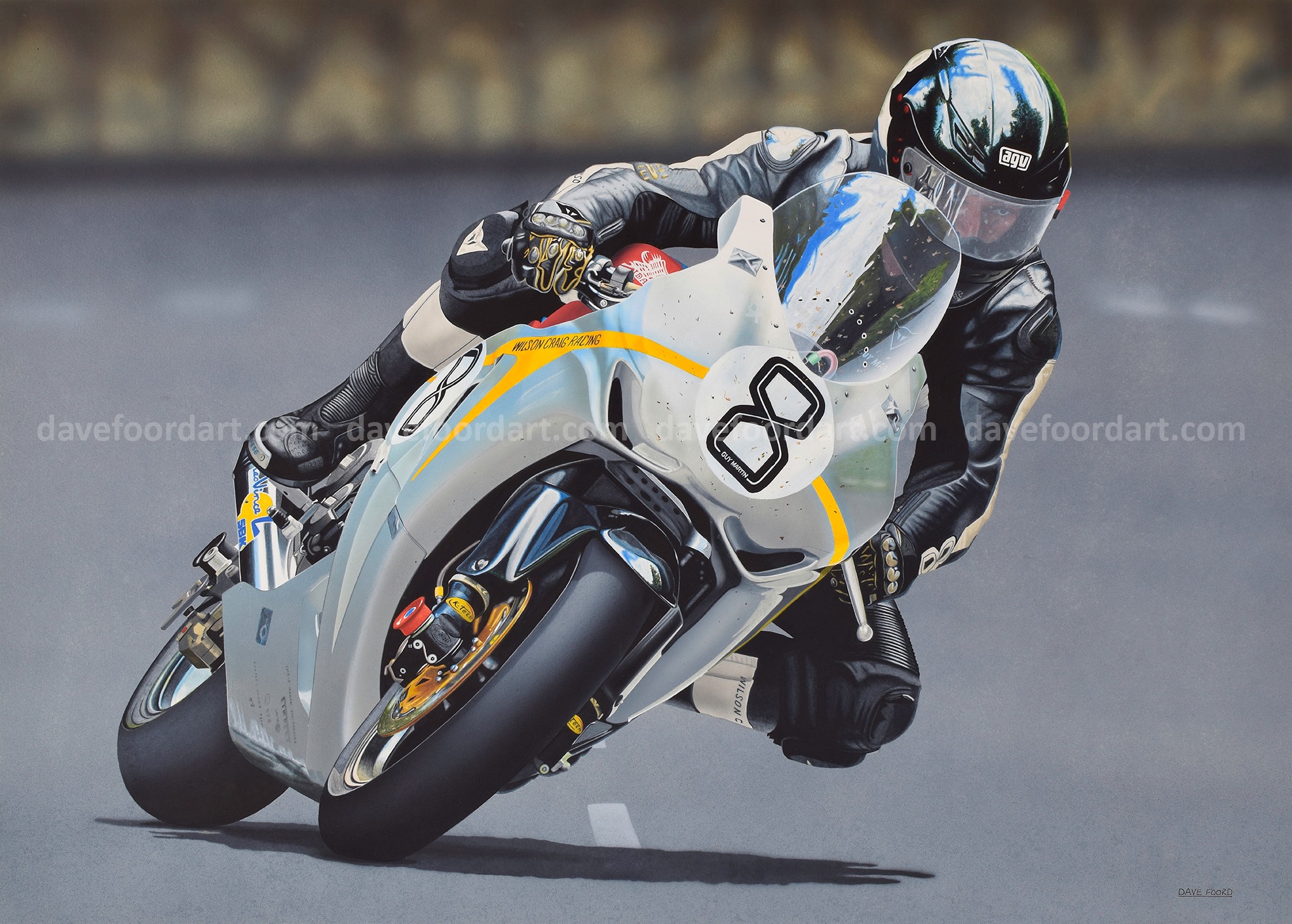 Love how this canvas of Guy Martin has turned out ❤️. 🏍️🏍️