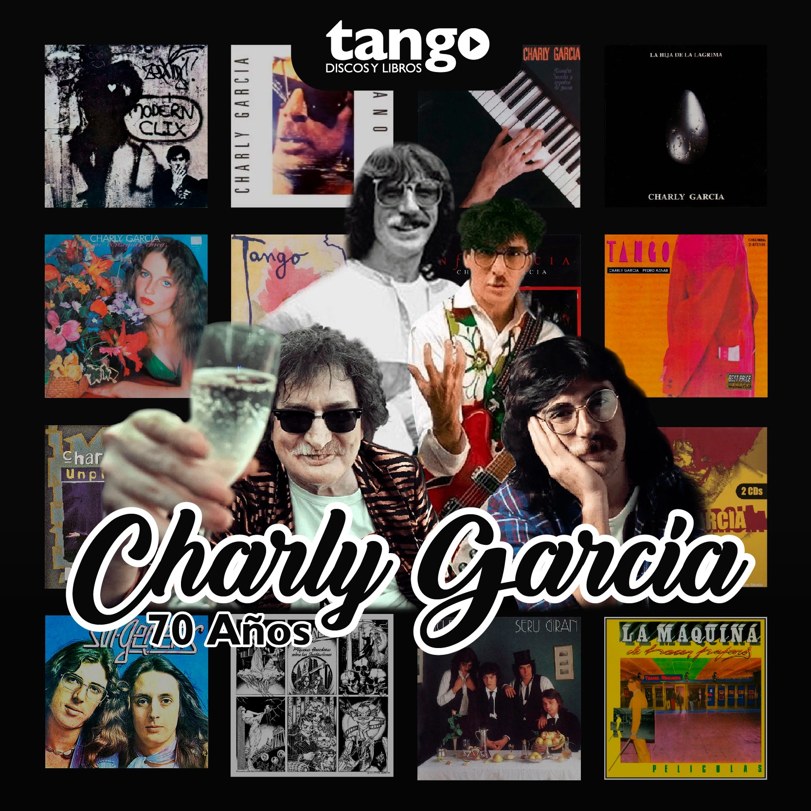 Tango Discos Y Libros - #CharlyGarcia 🤘🎶 70 años 🥳 uno de los íconos ...