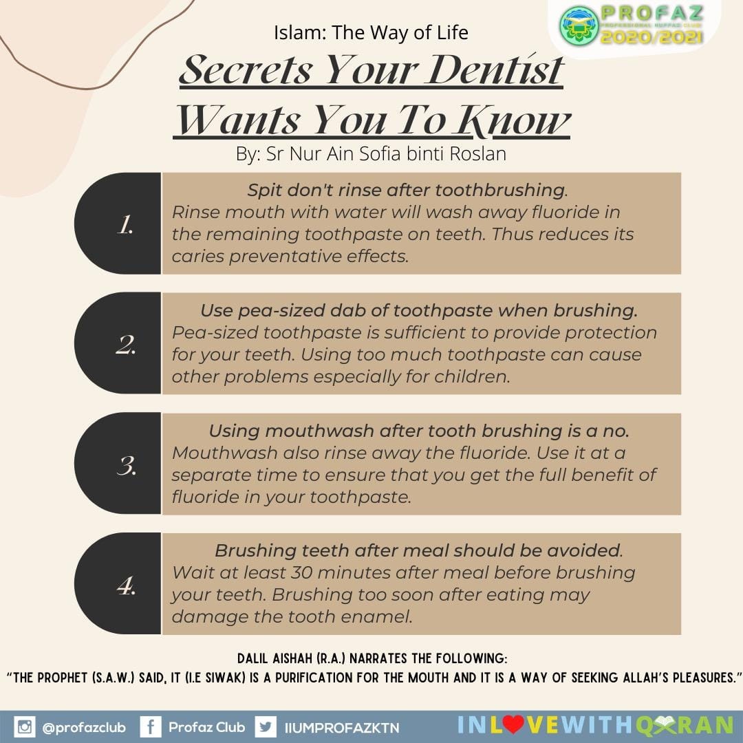 Profaz - ISLAM: THE WAY OF LIFE 🦷 SECRETS YOUR DENTIST WANTS YOU TO ...