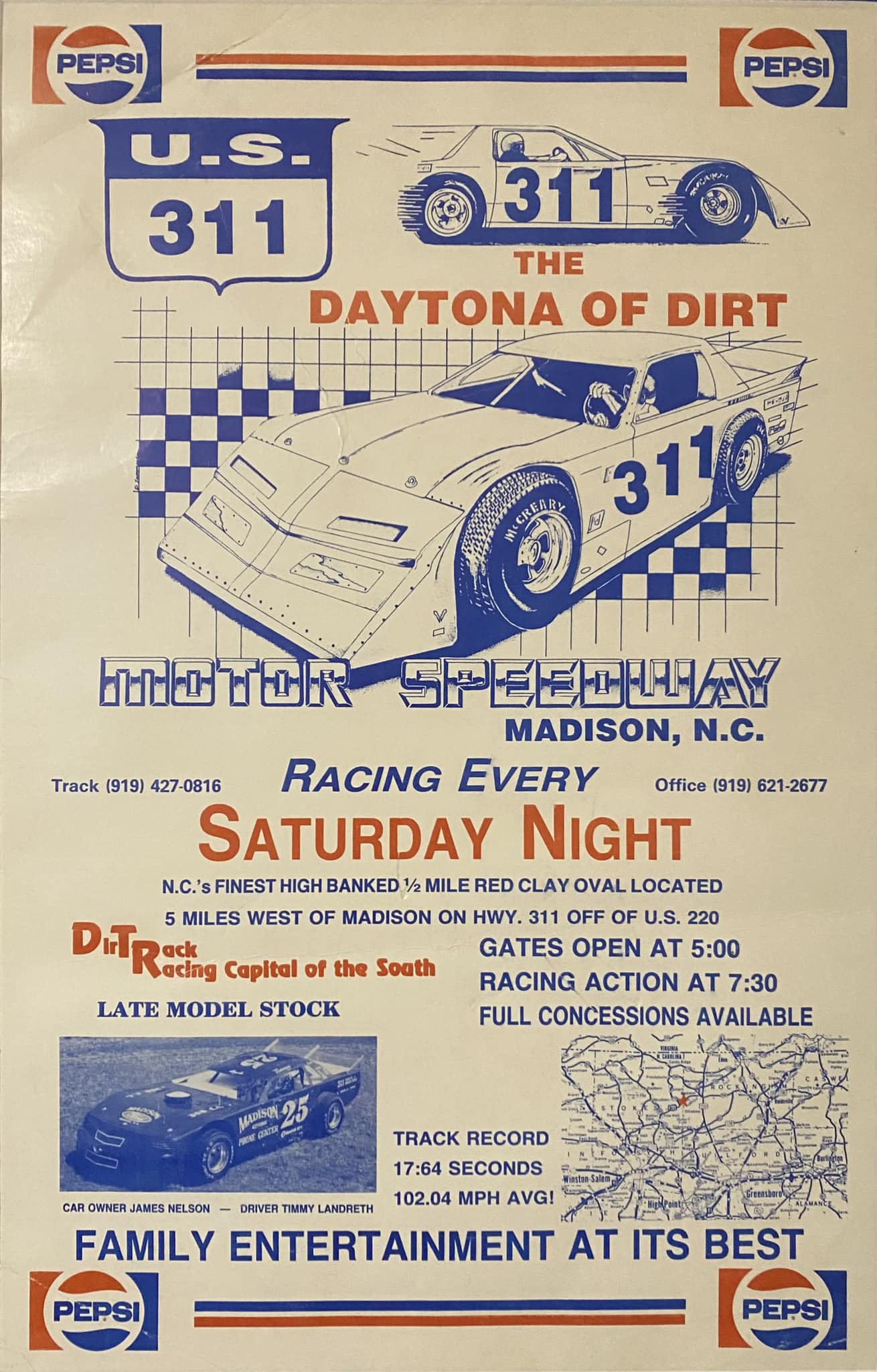 The Messenger - Vintage Advertisement poster for 311 Motor Speedway The ...