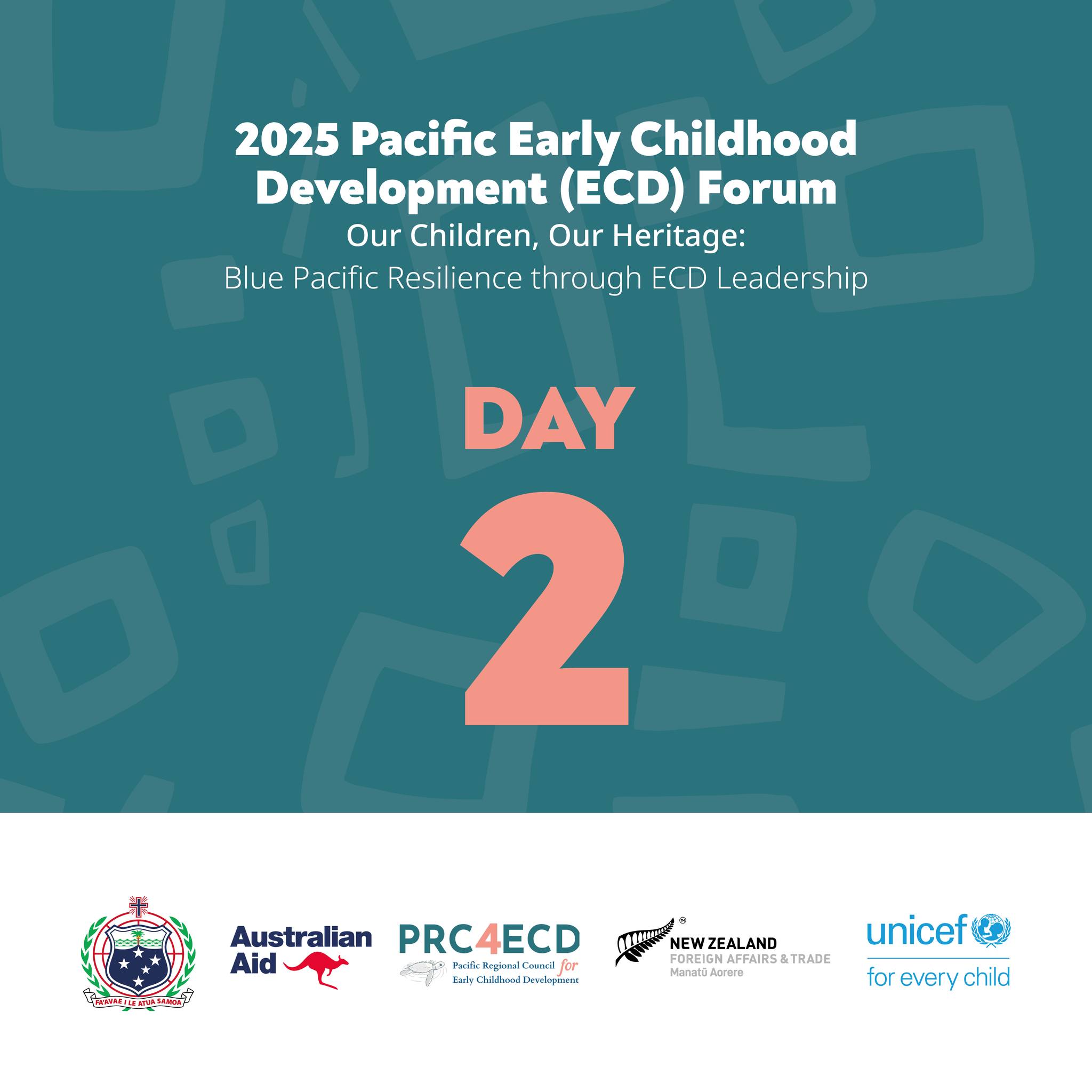 Ministry - 2025 Pacific ECD Forum - Day 2 🌺🇼🇸 Theme One | Strong ...