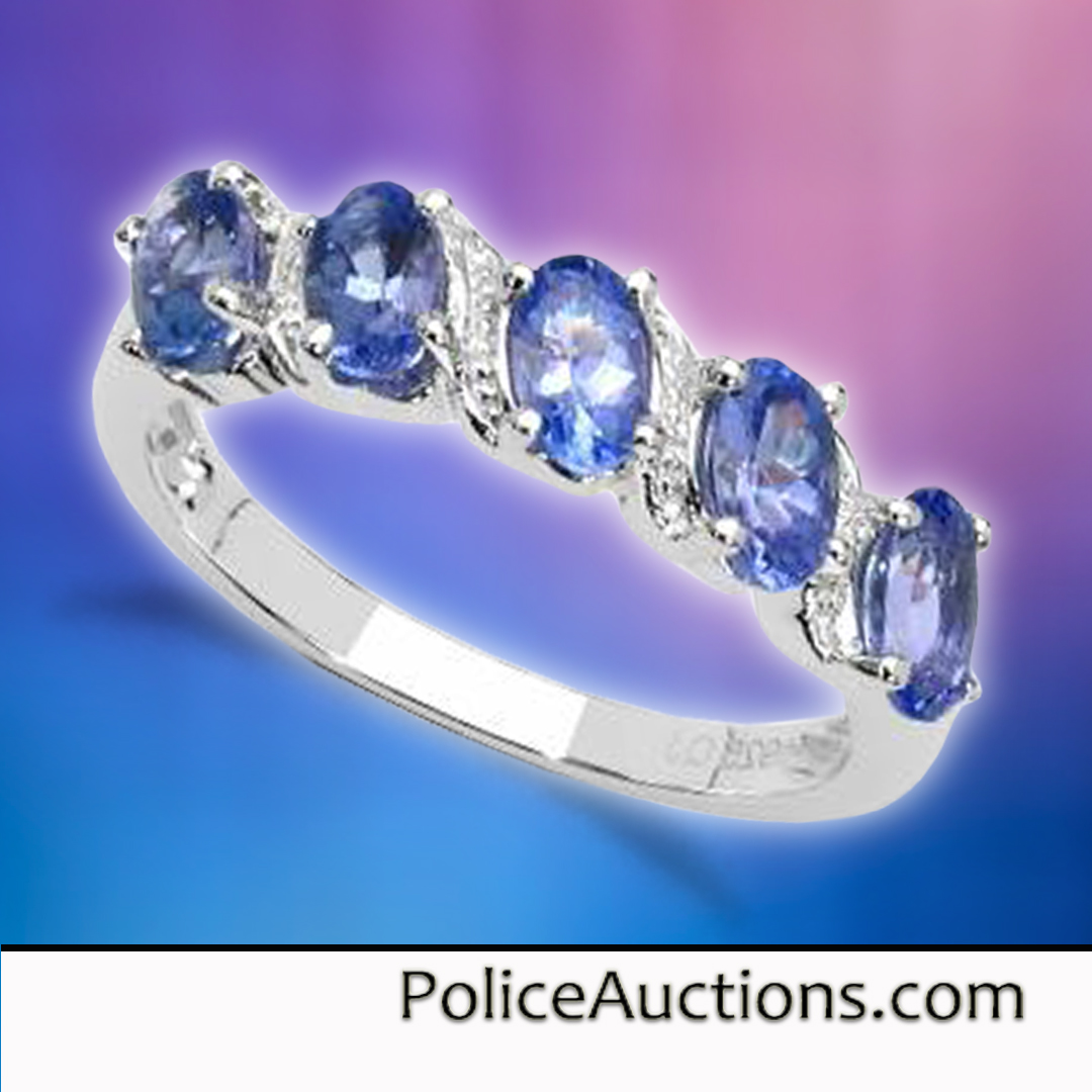 Spectacular Womens 14K White Gold Over Solid Sterling Silver