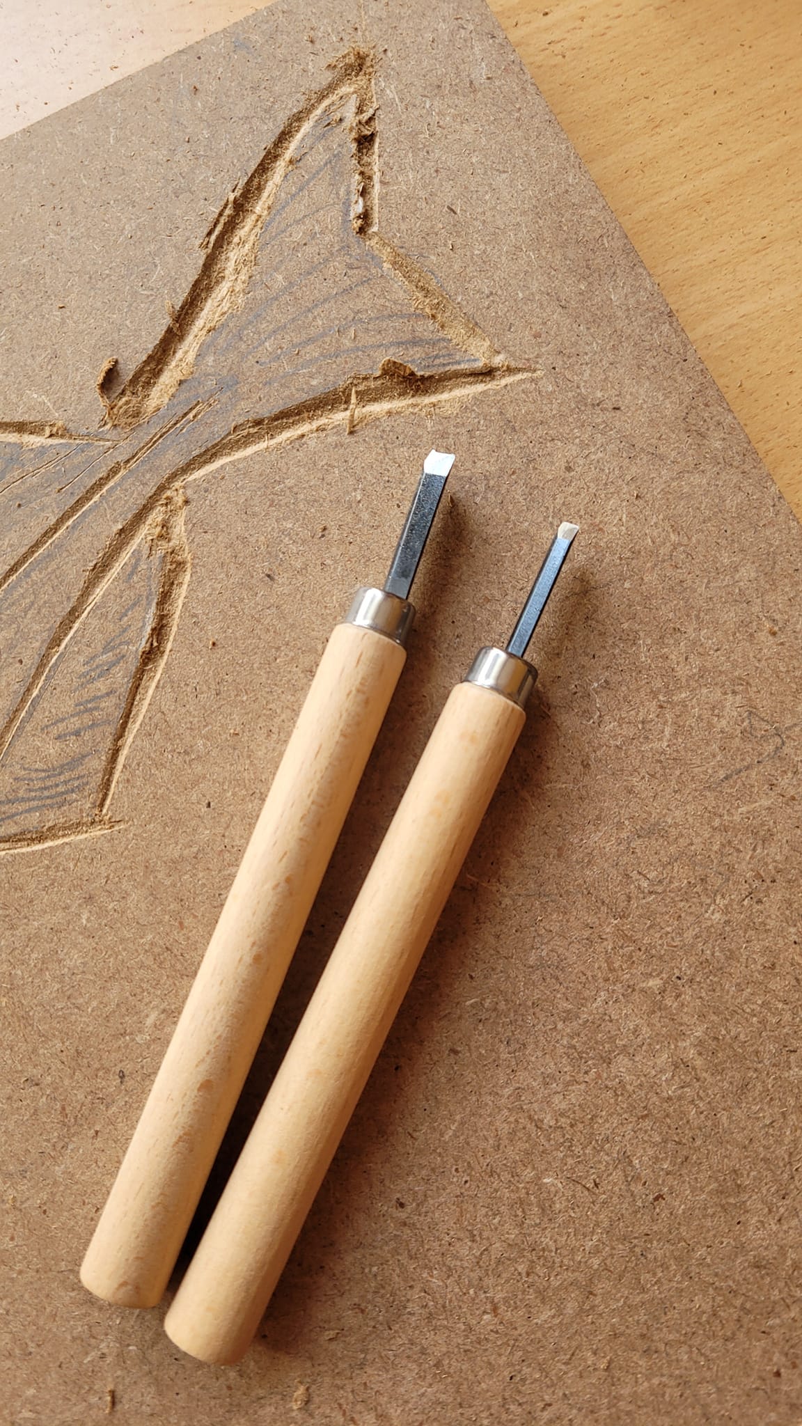 HURRISE gravure sur bois 10 pièces manche en bois de haute dureté couteau à découper kit de