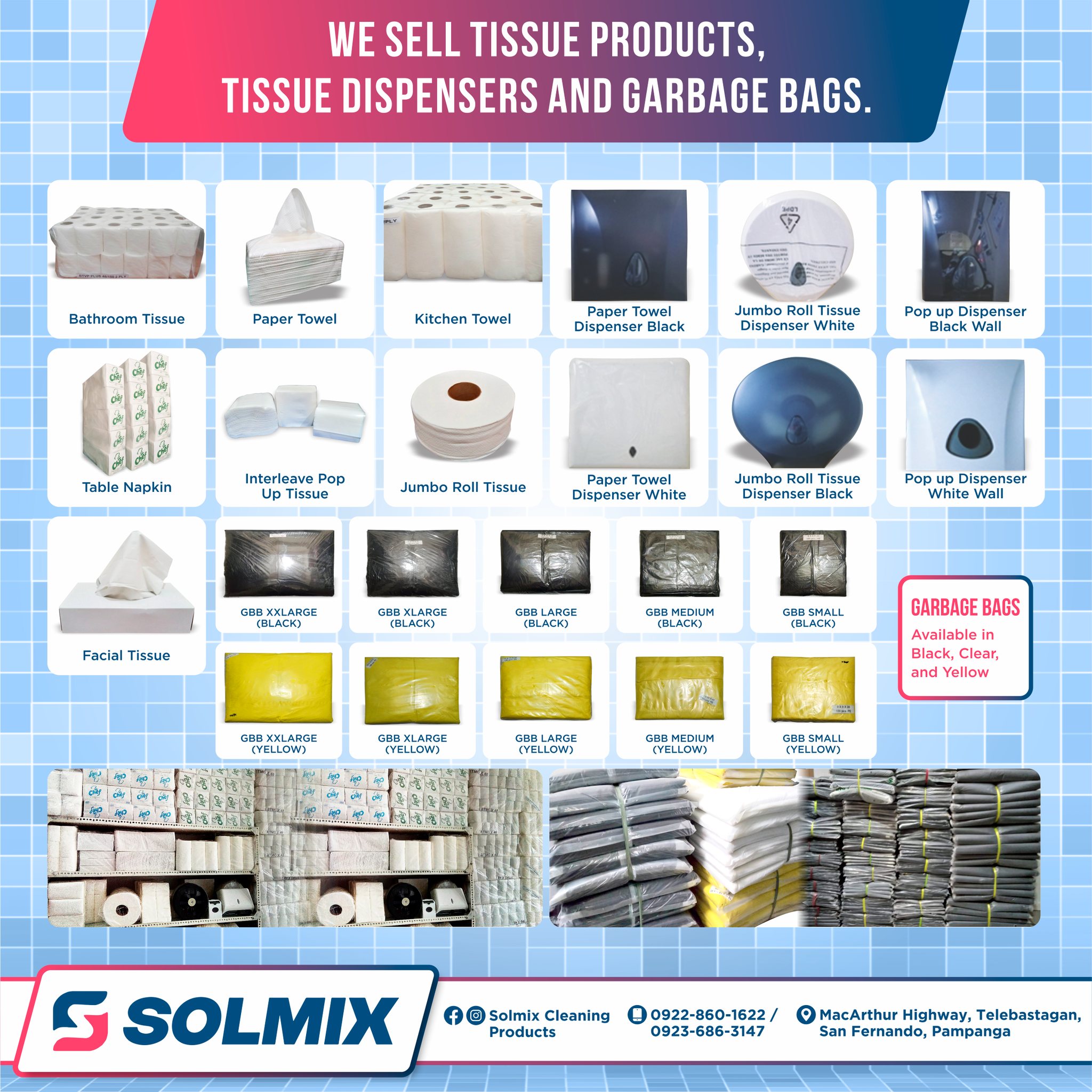 Solmix Cleaning, Tissue, Janitorial Products | Telabastagan