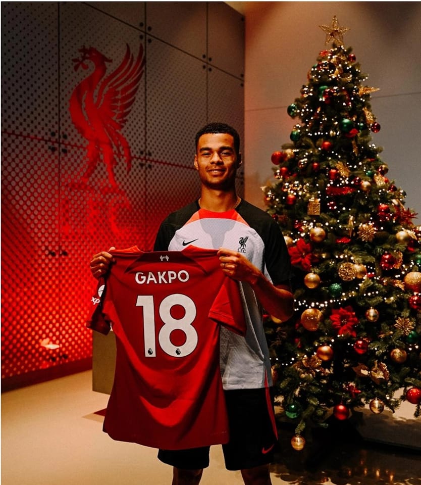 Cody Gakpo will wear the No.18 jersey at Liverpool. 🔴