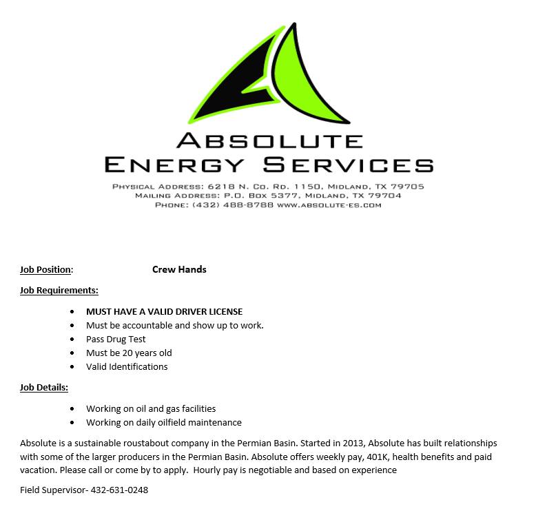 Absolute Roustabout Services, LLC | Midland TX
