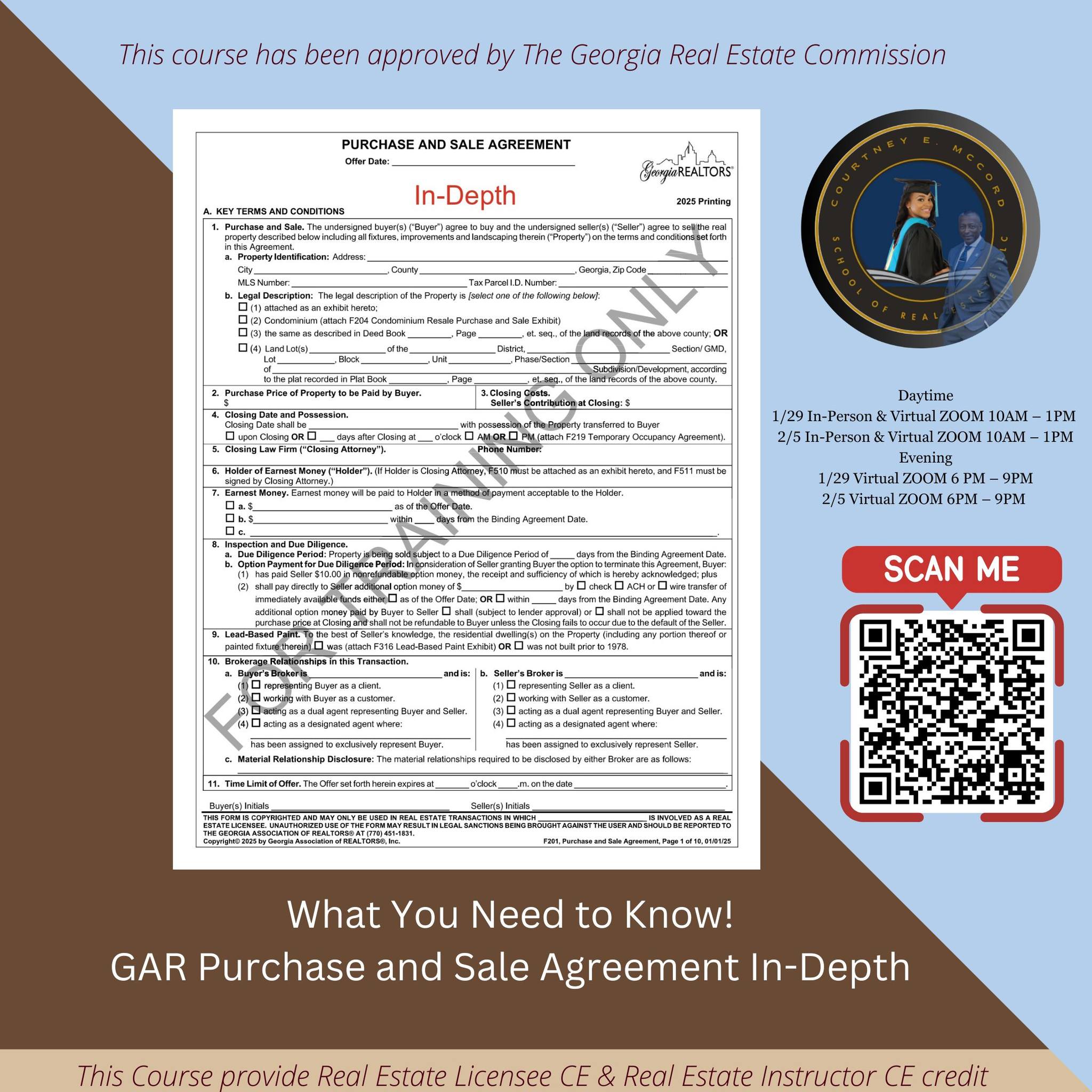 Courtney - 2025 GAR Contracts: F201, PURCHASE AND SALE AGREEMENT FORM ...
