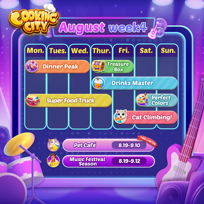 Cooking City - 👐 Meet the new week's plan of upcoming... | Facebook