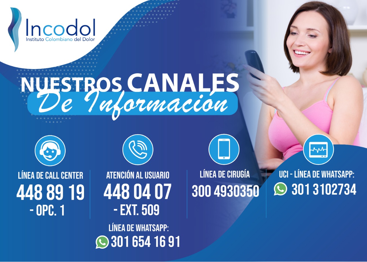 Conoce nuestros canales... - Instituto Colombiano Del Dolor