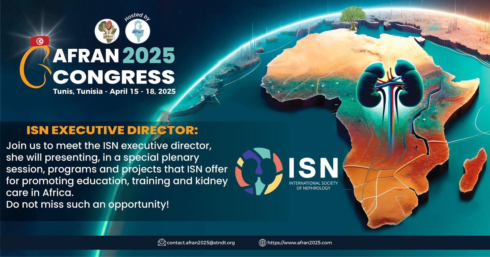 🌍 Join us at the AFRAN 2025 Congress in Tunis, Tunisia! 📅 Dates: April ...