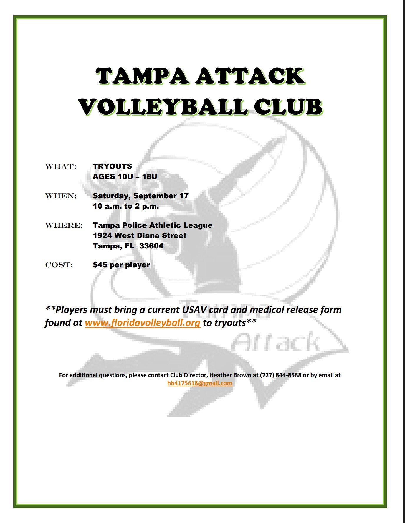 Tampa Attack Volleyball Club