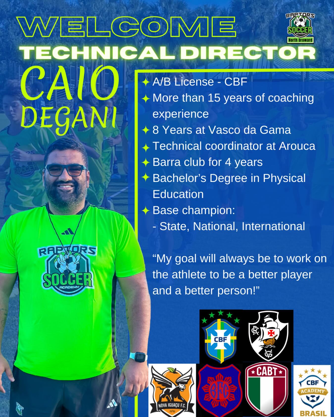 Raptors - Ready to see talent rise under expert guidance? Meet Caio ...