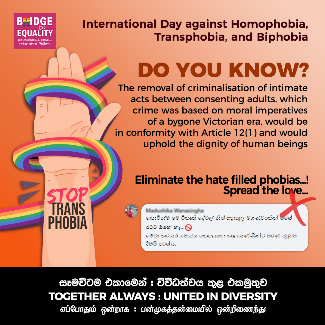 On this International Day Against Homophobia, Transphobia, and Biphobia ...