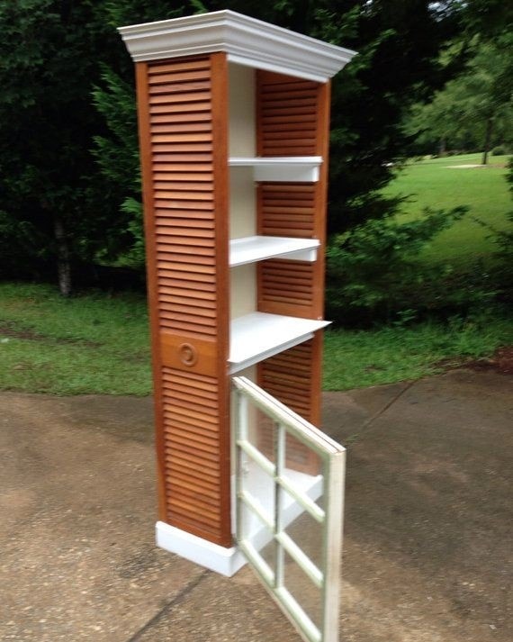 Creative - How Inspiring! Brilliant book shelf from repurposed shutters ...