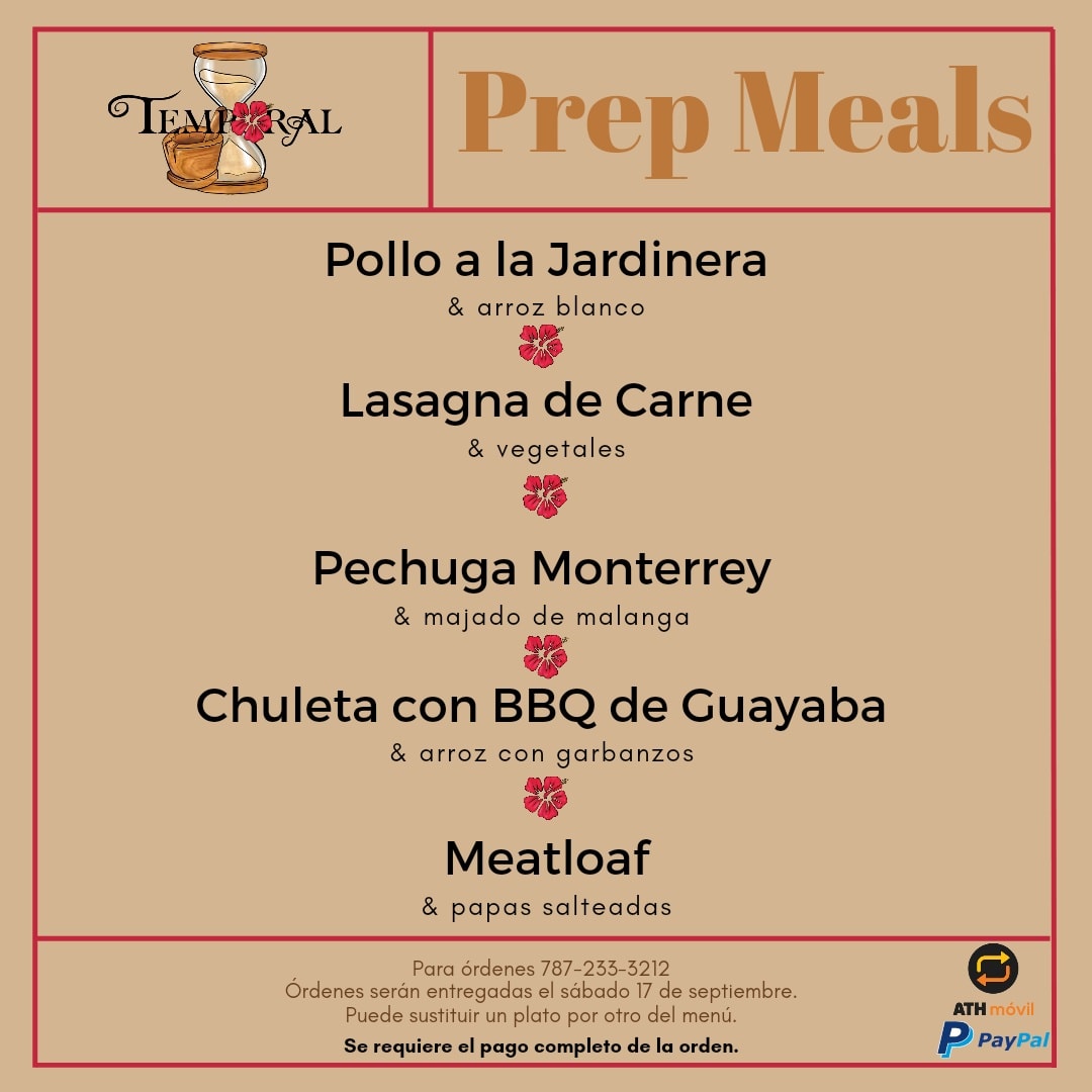 Temporal PR - 💃🏻 Ya está el menú disponible para que te... | Facebook