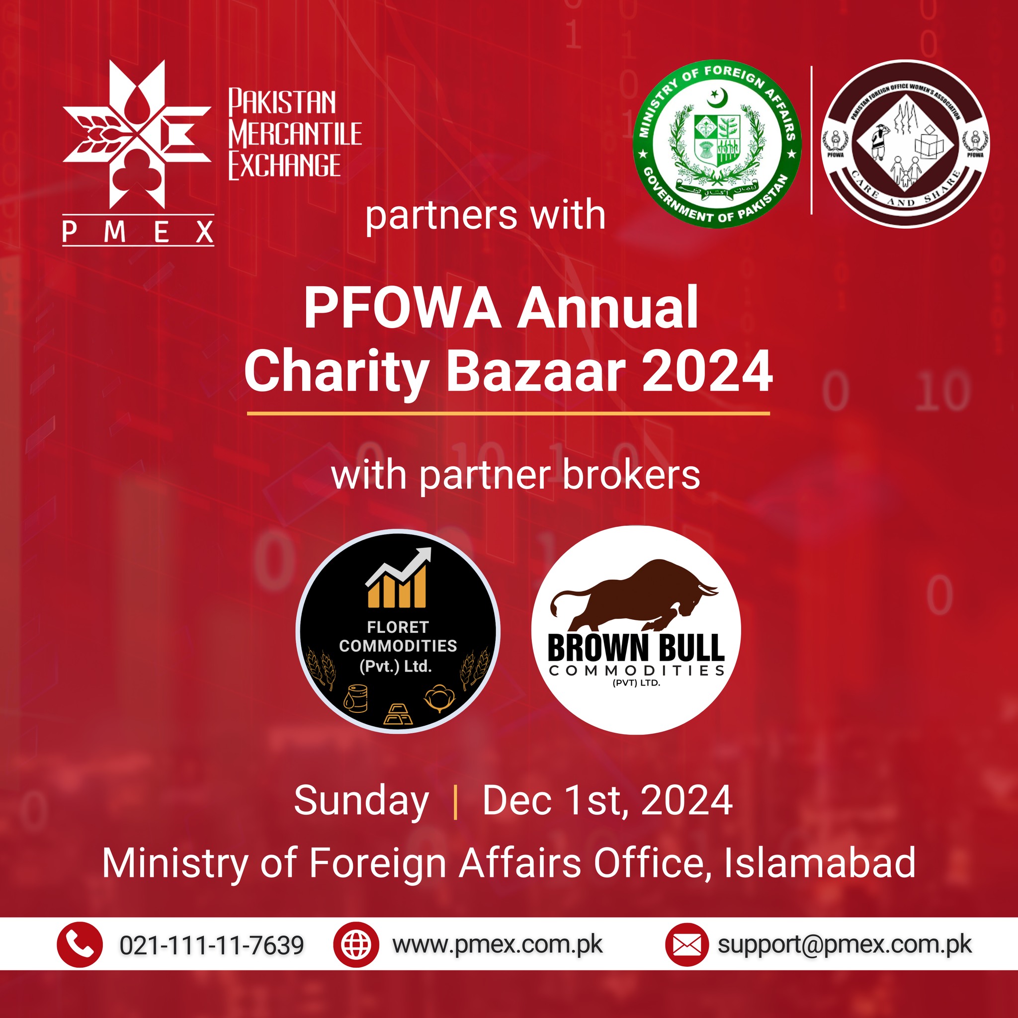 Pakistan - 𝐏𝐌𝐄𝐗 𝐩𝐚𝐫𝐭𝐧𝐞𝐫𝐬 𝐰𝐢𝐭𝐡 𝐏𝐅𝐎𝐖𝐀 𝐀𝐧𝐧𝐮𝐚𝐥 𝐂𝐡𝐚𝐫𝐢𝐭𝐲 𝐁𝐚𝐳𝐚𝐚𝐫 𝟐𝟎𝟐𝟒 𝐢𝐧 ...